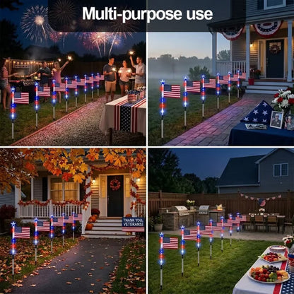 🔥Last Day 55% OFF 🔥MADE IN USA-8-Piece Flag Light Set🔥 – 4th of July Decorations✨