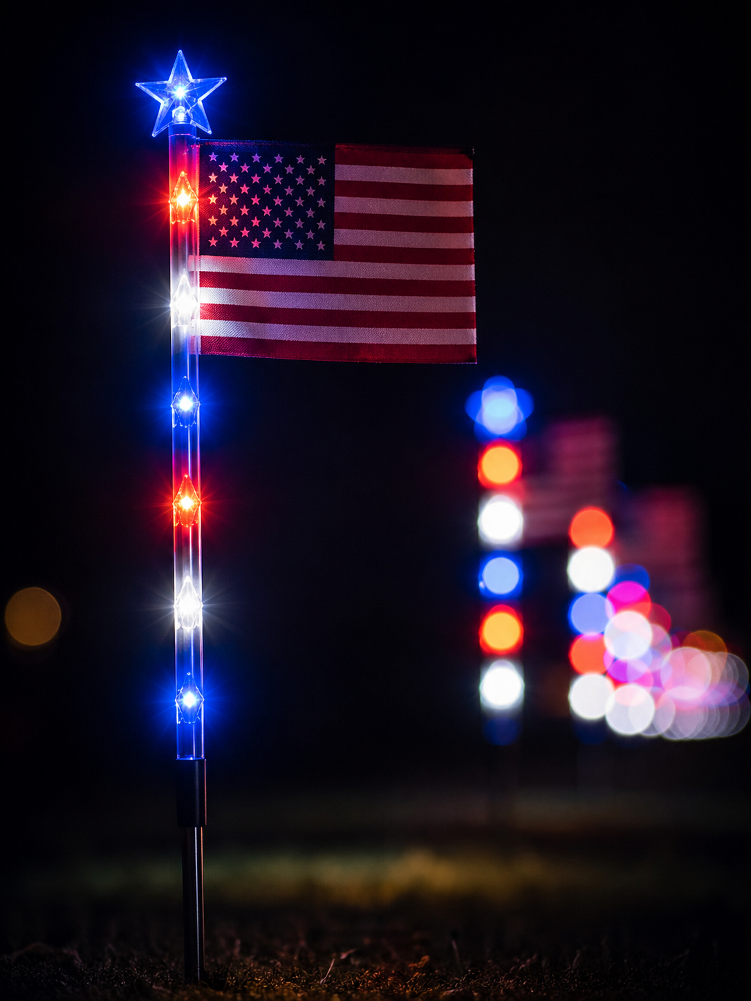 🔥Last Day 55% OFF 🔥MADE IN USA-8-Piece Flag Light Set🔥 – 4th of July Decorations✨