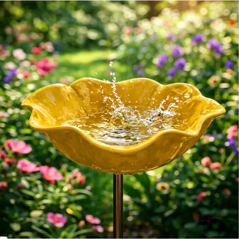 Vilviro™ 🌟Last Day Promotion🎁Handmade Metal Flower Garden Stake Bird Bath