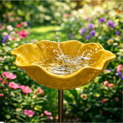 Vilviro™ 🌟Last Day Promotion🎁Handmade Metal Flower Garden Stake Bird Bath