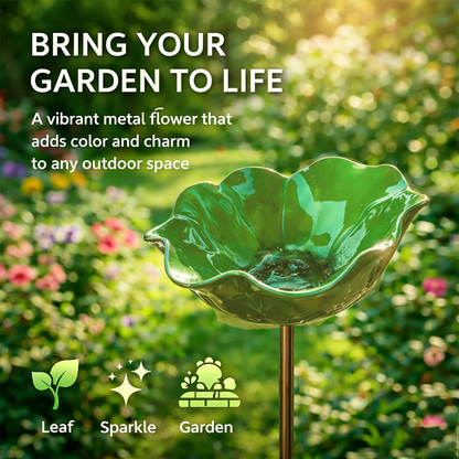 Vilviro™ 🌟Last Day Promotion🎁Handmade Metal Flower Garden Stake Bird Bath