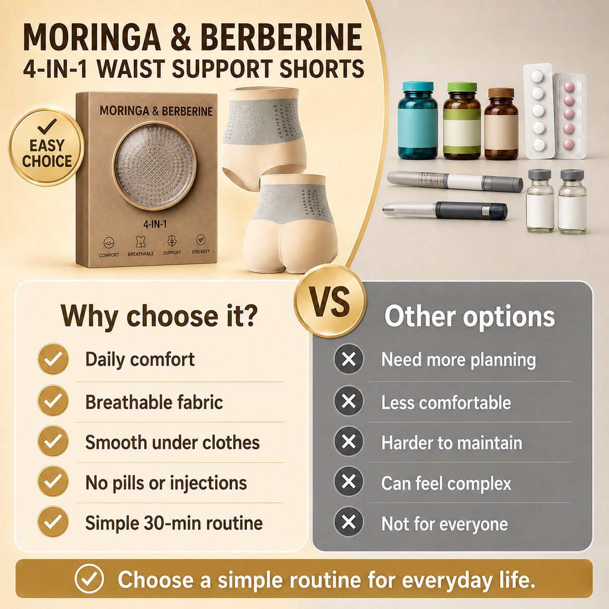Vilviro™ - Moringa & Berberine 4-in-1 Micro-Particle Shaping & Fat Burning Shorts