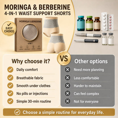 Vilviro™ - Moringa & Berberine 4-in-1 Micro-Particle Shaping & Fat Burning Shorts